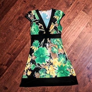Green/Yellow Floral Dress